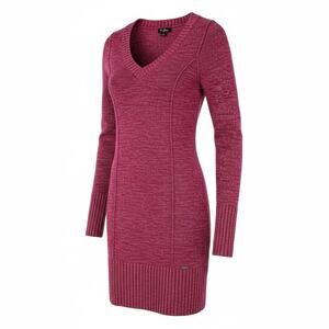 Guess Women’s Berry Pink Metallic Knit Sweater Dress / Tunic – Size M